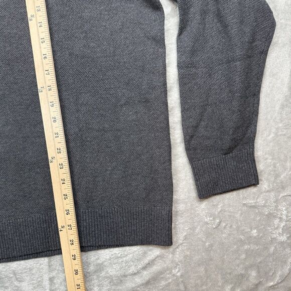 Daniel Cremieux Sweater Men’s 2XL Gray Solid Supima Cotton Crew Neck Tight Knit - Picture 5 of 7